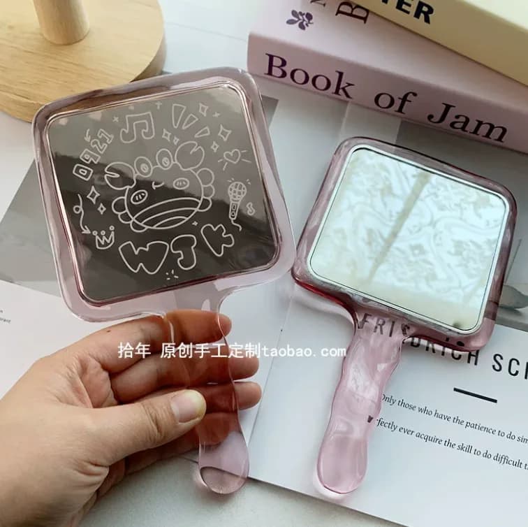 Gương cầm tay vuông