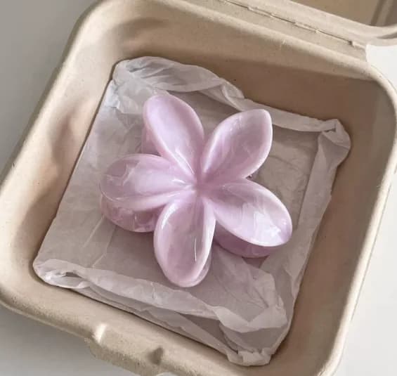 Kẹp hoa sứ tím hồng